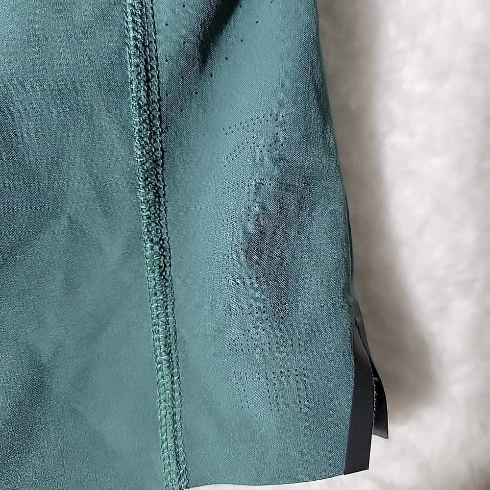 Rhone Barry's Swim Trunks Extra Large Green Lined‎ Drawstring Zip Pockets Logo